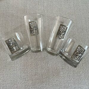 Pewter Crab 4 Piece Drinking Set